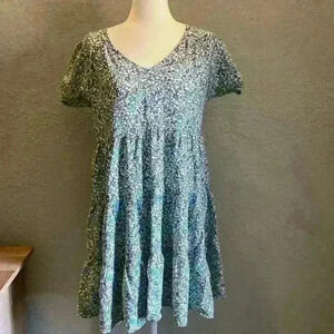 Violet Skies Floral Dress Size Large